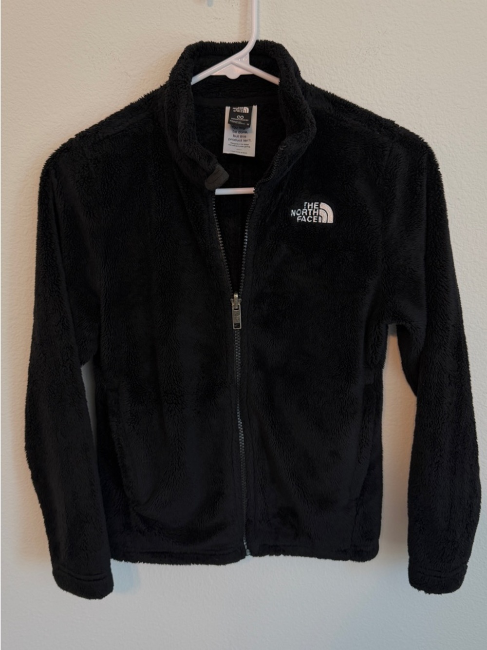 The North Face Kids Black Plush Zip-Up Jacket